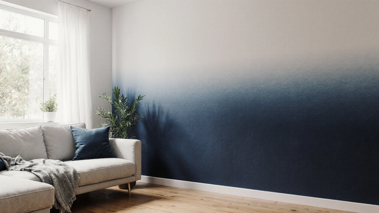 Barevný přechod ombré na stěně: jak ho udělat krok za krokem a vyhnout se chybám
