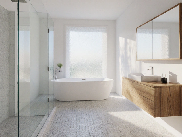 Ergonomické uspořádání koupelny - sprcha, vana a umyvadlo