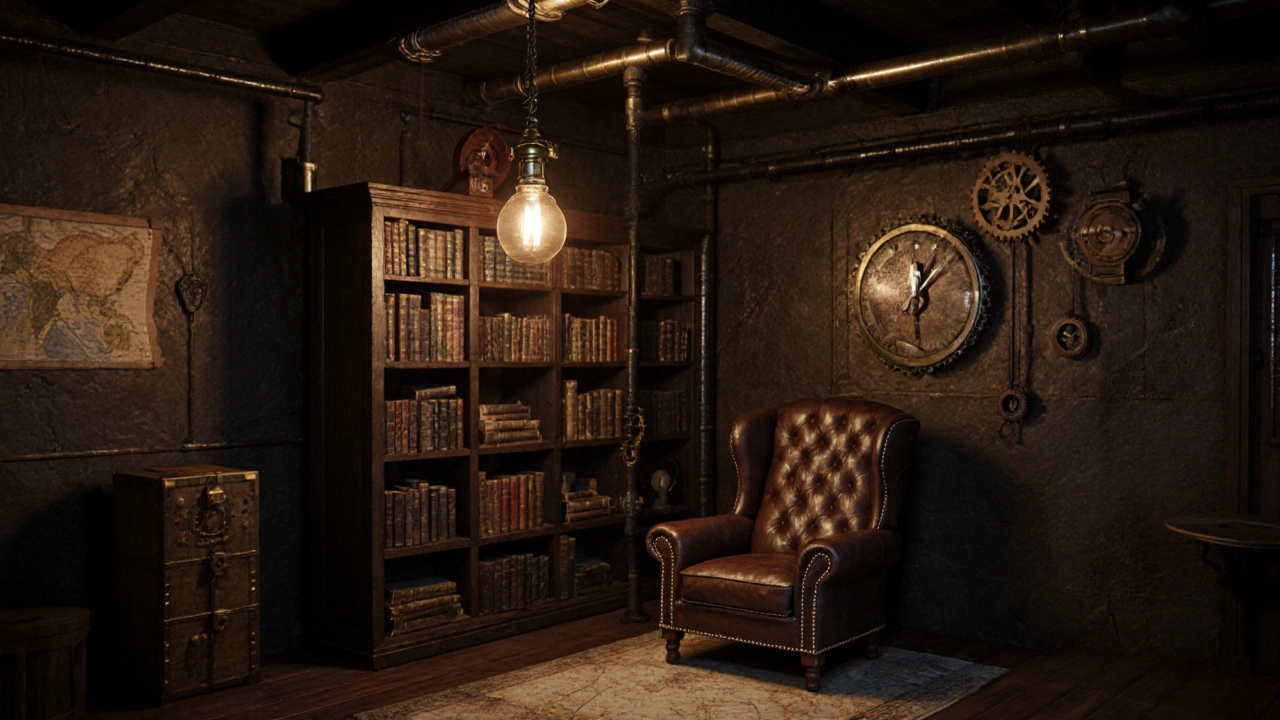 Steampunk v interiéru: jak spojit průmyslovou surovost s viktoriánskou elegancí