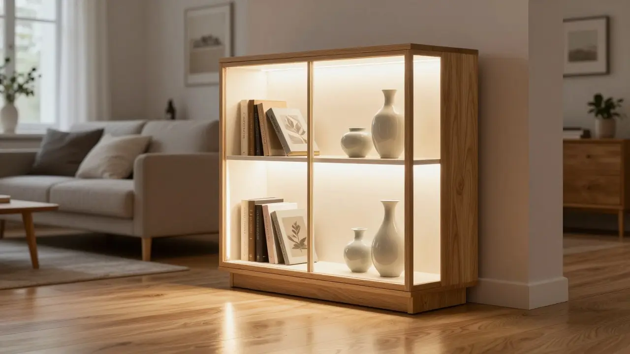 Osvětlené vitríny: jak vybrat ideální display pro knihy a dekorace