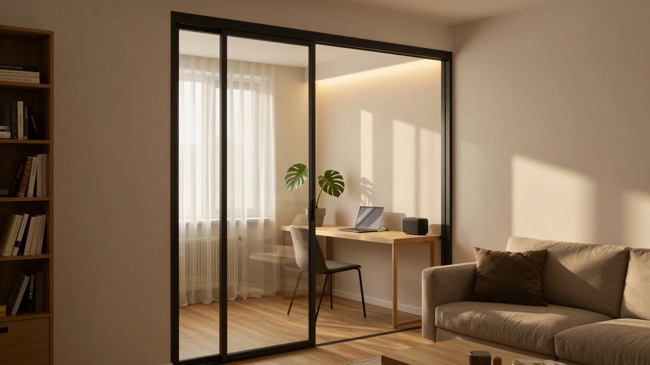 Zónování obýváku pro home office: sklopné a mobilní stěny jako řešení pro malé prostory