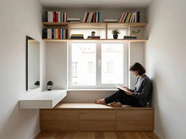 Vestavěné sezení u okna v garsonce: Jak maximalizovat prostor a světlo