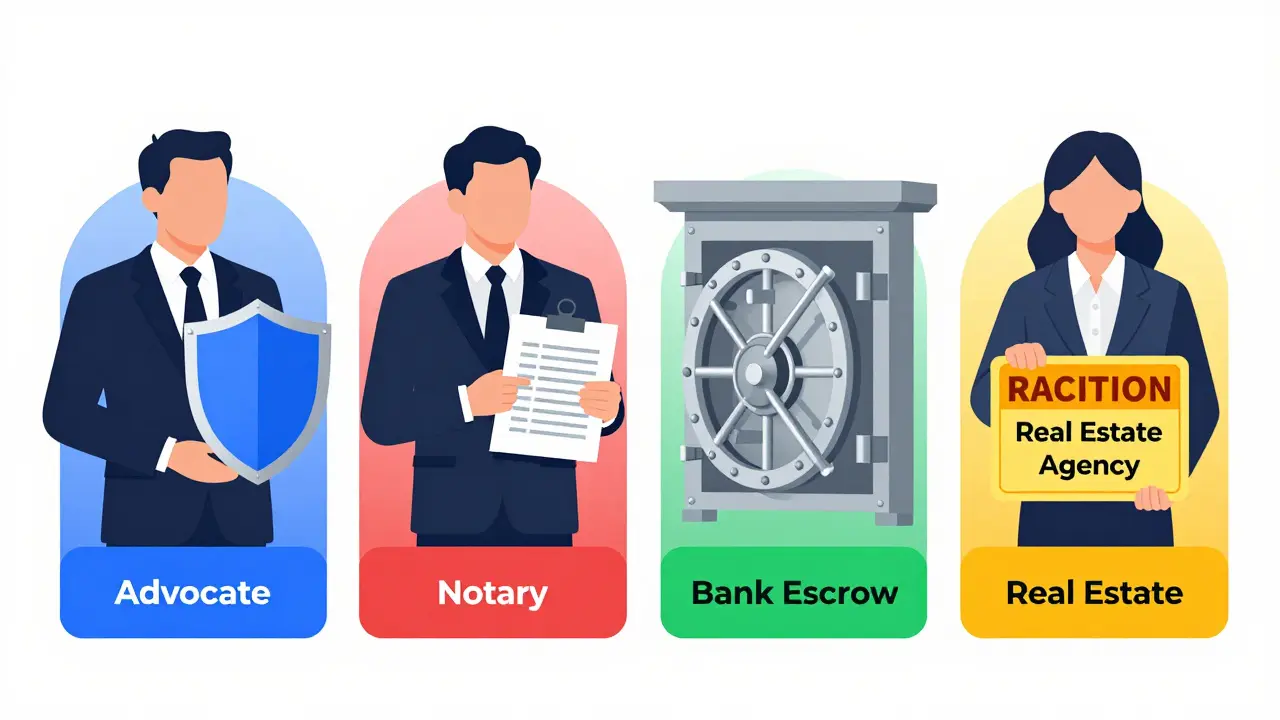 Porovnání čtyř typů úschovy peněz: advokát, notář, banka, RK