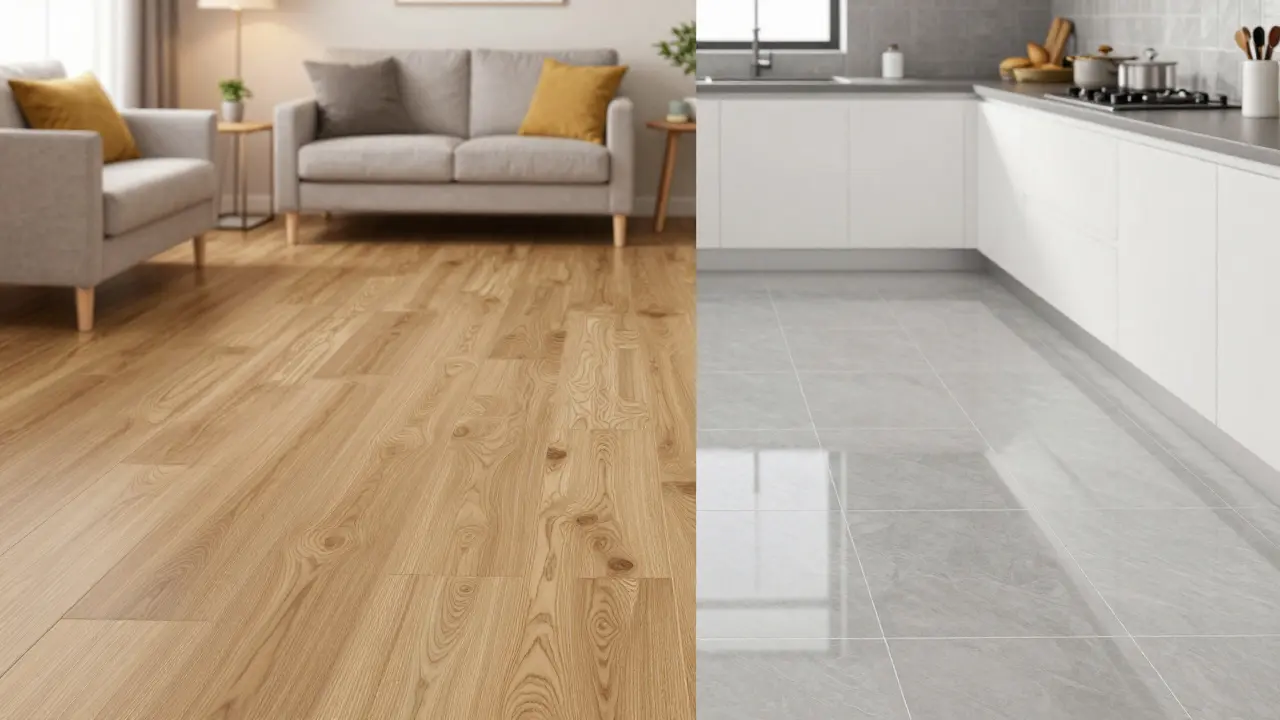 Srovnání PVC a vinylu v různých místnostech nájemního bytu